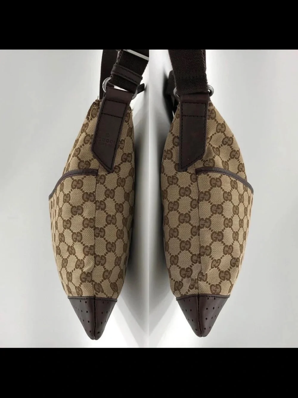 Gucci Brown/Beige GG Canvas Messenger Bag for Men